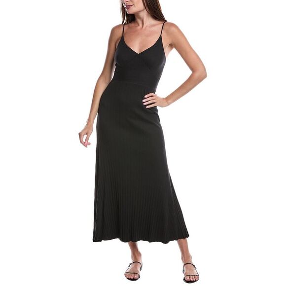Nation Ltd Womens  Melanie Rib Tank Midi Dress, Black - Picture 1 of 3